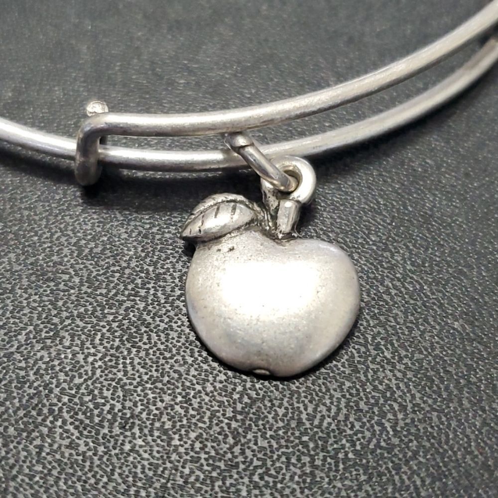 Alex and Ani silver tone apple bracelet 7.5"